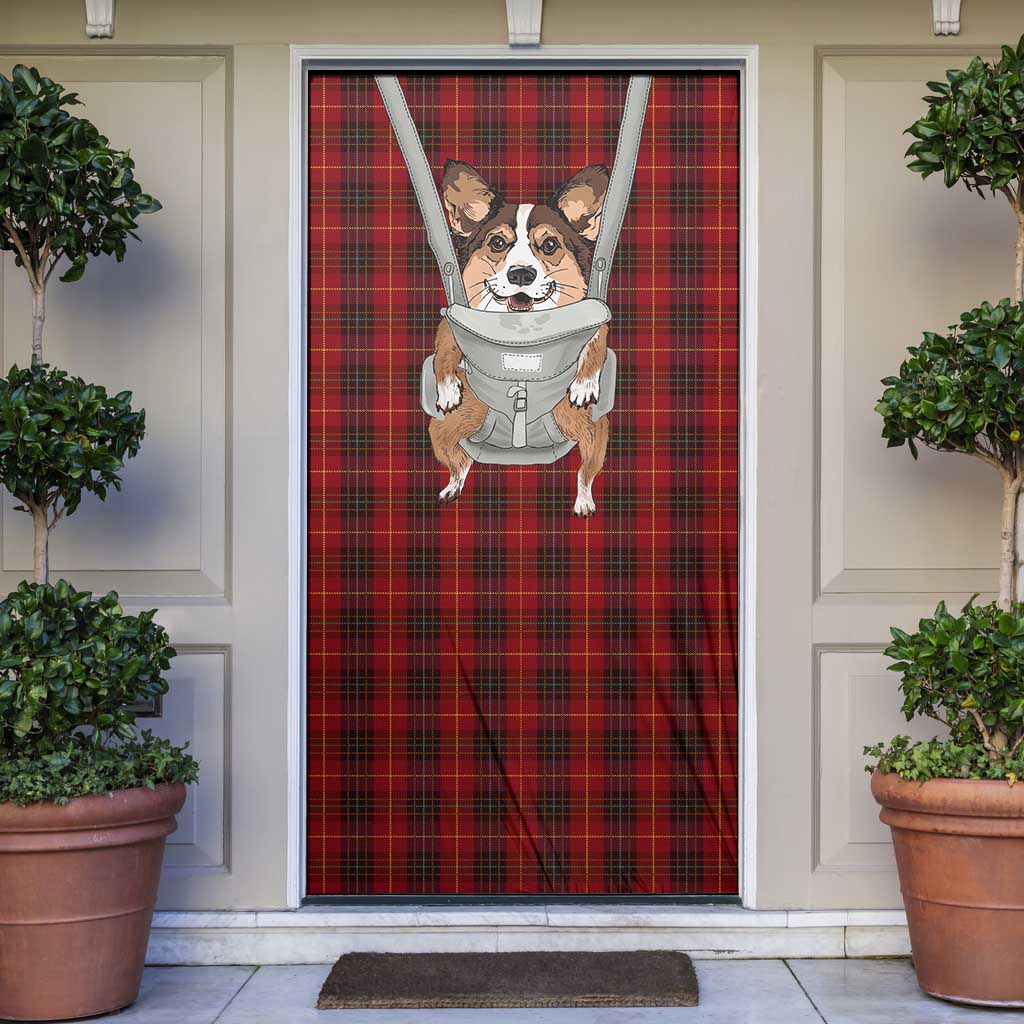 Front Carrier Dog Pembroke Welsh Corgi Christmas Door Cover Xmas Holiday Patterns - Wonder Print Shop