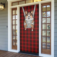 Front Carrier Dog Pembroke Welsh Corgi Christmas Door Cover Xmas Holiday Patterns - Wonder Print Shop