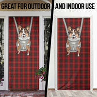Front Carrier Dog Pembroke Welsh Corgi Christmas Door Cover Xmas Holiday Patterns - Wonder Print Shop