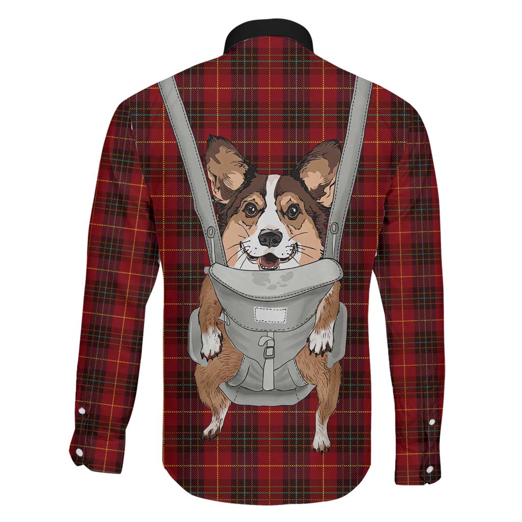 Front Carrier Dog Pembroke Welsh Corgi Christmas Family Matching Mermaid Dress and Hawaiian Shirt Xmas Holiday Patterns - Wonder Print Shop