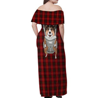 Front Carrier Dog Pembroke Welsh Corgi Christmas Family Matching Off Shoulder Maxi Dress and Hawaiian Shirt Xmas Holiday Patterns - Wonder Print Shop
