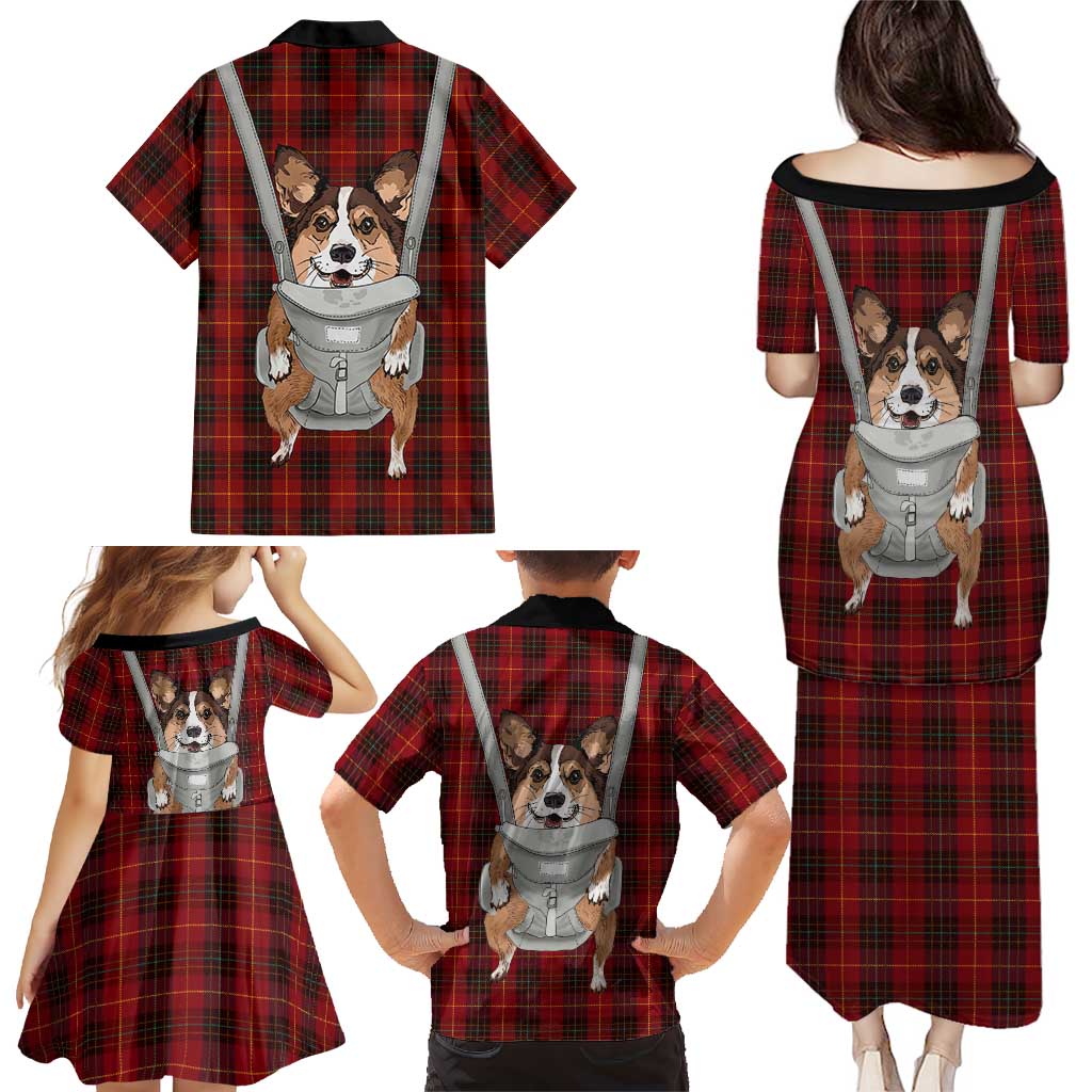 Front Carrier Dog Pembroke Welsh Corgi Christmas Family Matching Puletasi and Hawaiian Shirt Xmas Holiday Patterns - Wonder Print Shop