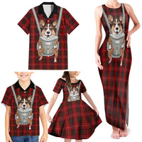 Front Carrier Dog Pembroke Welsh Corgi Christmas Family Matching Tank Maxi Dress and Hawaiian Shirt Xmas Holiday Patterns - Wonder Print Shop