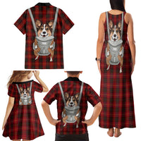 Front Carrier Dog Pembroke Welsh Corgi Christmas Family Matching Tank Maxi Dress and Hawaiian Shirt Xmas Holiday Patterns - Wonder Print Shop
