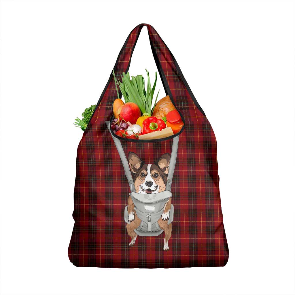 Front Carrier Dog Pembroke Welsh Corgi Christmas Grocery Bag Xmas Holiday Patterns - Wonder Print Shop