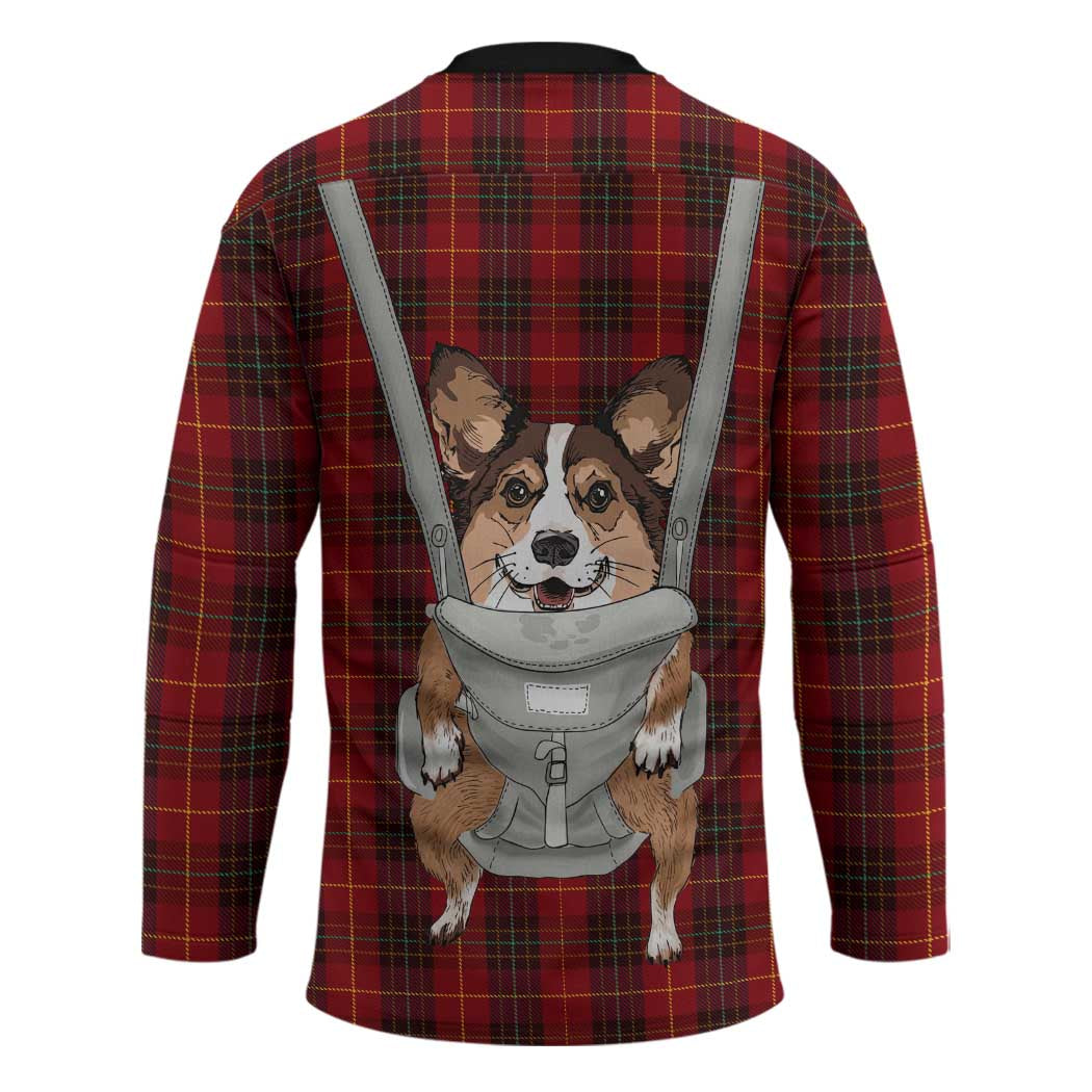 Front Carrier Dog Pembroke Welsh Corgi Christmas Hockey Jersey Xmas Holiday Patterns - Wonder Print Shop