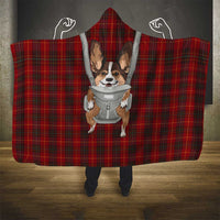 Front Carrier Dog Pembroke Welsh Corgi Christmas Hooded Blanket Xmas Holiday Patterns - Wonder Print Shop