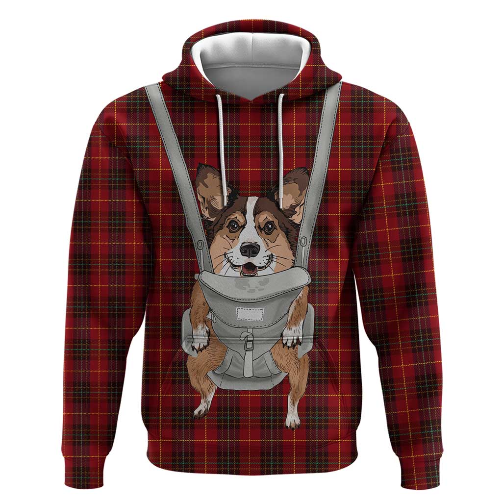 Front Carrier Dog Pembroke Welsh Corgi Christmas Hoodie Xmas Holiday Patterns - Wonder Print Shop