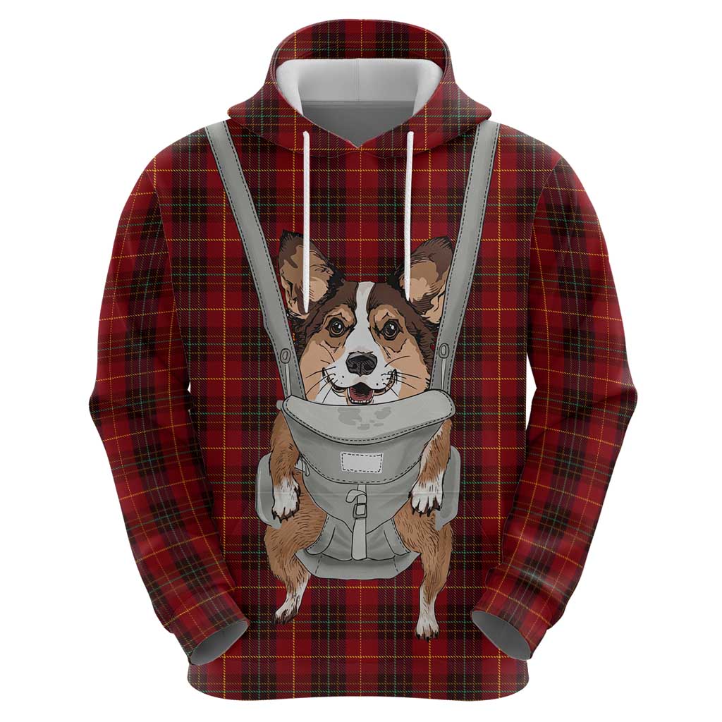 Front Carrier Dog Pembroke Welsh Corgi Christmas Hoodie Xmas Holiday Patterns - Wonder Print Shop