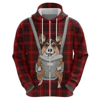 Front Carrier Dog Pembroke Welsh Corgi Christmas Hoodie Xmas Holiday Patterns - Wonder Print Shop