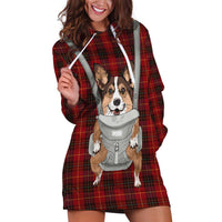 Front Carrier Dog Pembroke Welsh Corgi Christmas Hoodie Dress Xmas Holiday Patterns - Wonder Print Shop