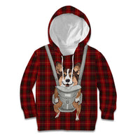 Front Carrier Dog Pembroke Welsh Corgi Christmas Kid Hoodie Xmas Holiday Patterns - Wonder Print Shop