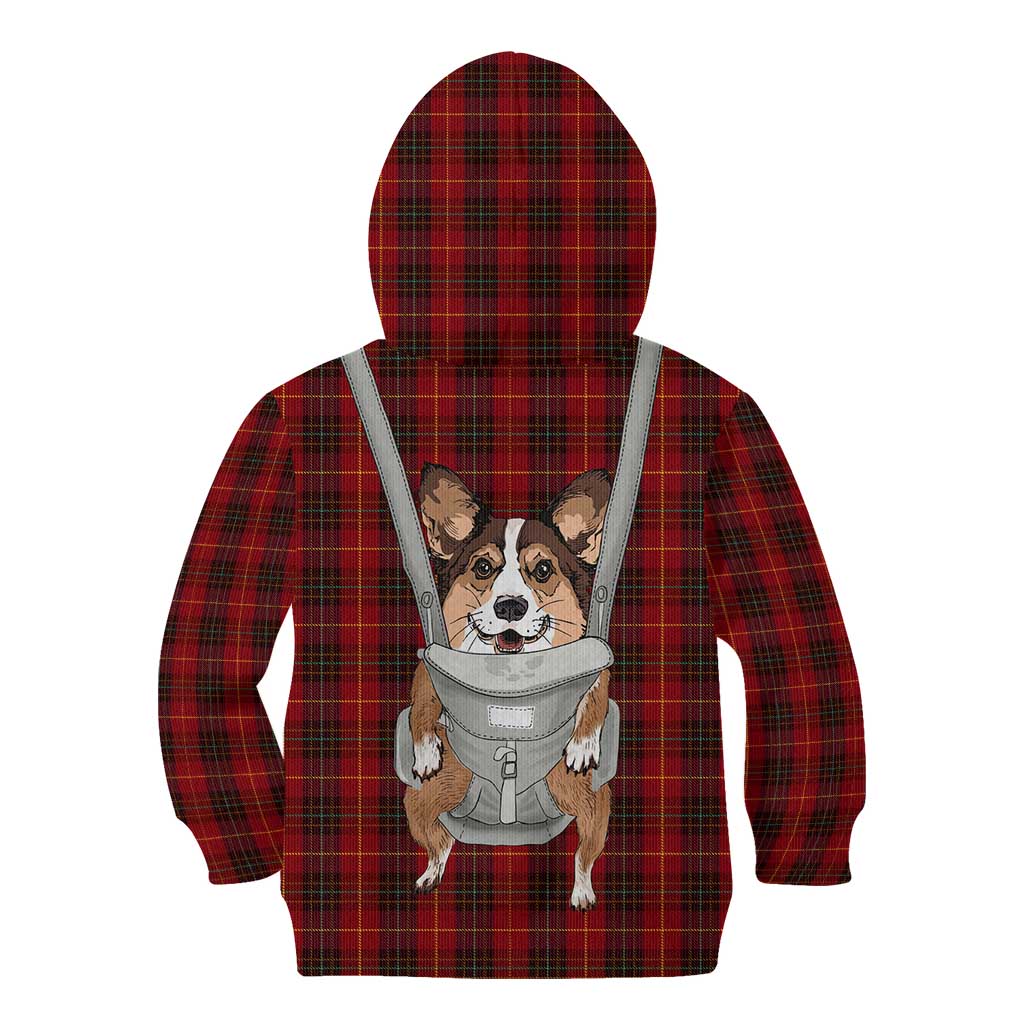 Front Carrier Dog Pembroke Welsh Corgi Christmas Kid Hoodie Xmas Holiday Patterns - Wonder Print Shop