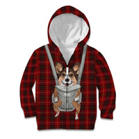 Front Carrier Dog Pembroke Welsh Corgi Christmas Kid Hoodie Xmas Holiday Patterns - Wonder Print Shop