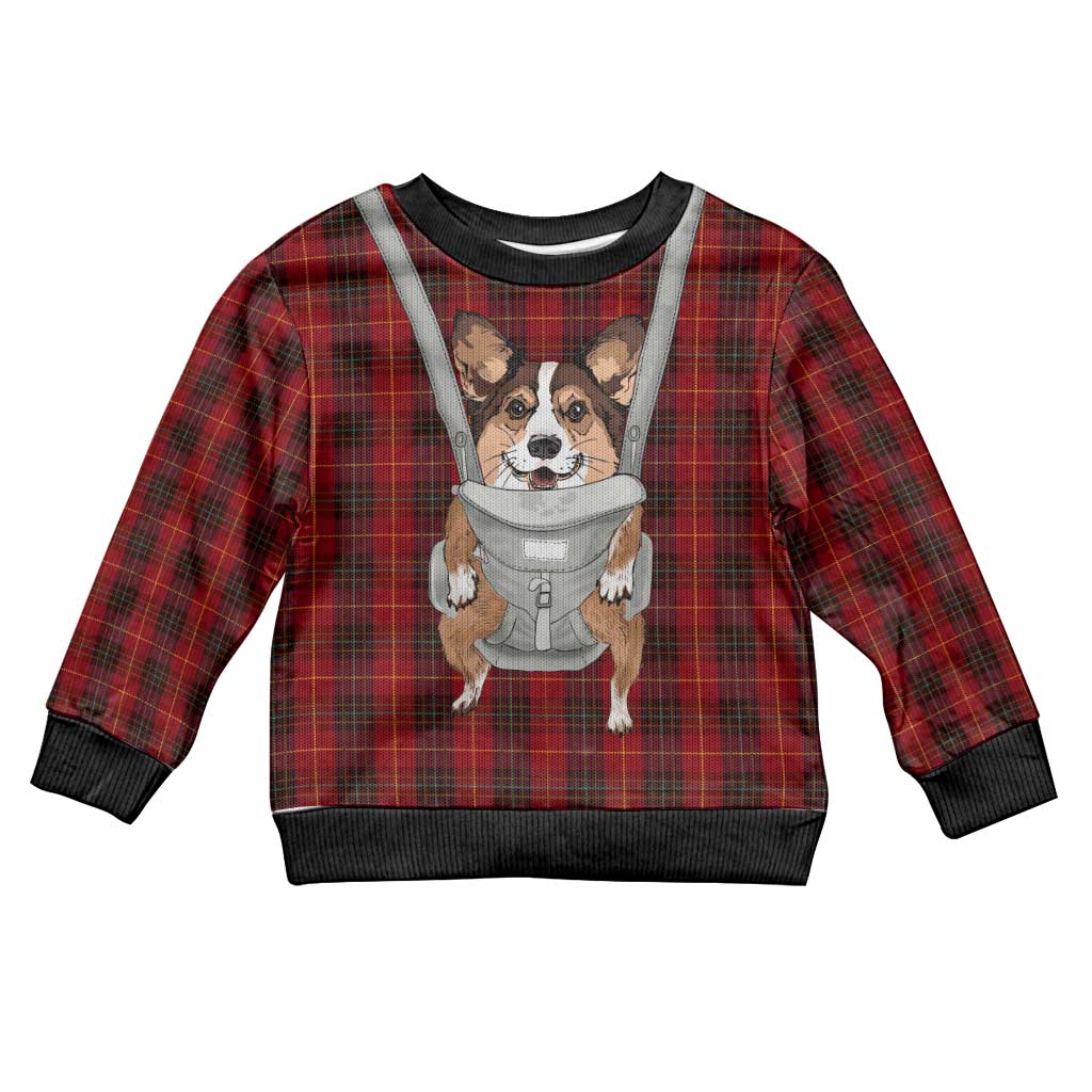 Front Carrier Dog Pembroke Welsh Corgi Christmas Kid Ugly Christmas Sweater Xmas Holiday Patterns - Wonder Print Shop