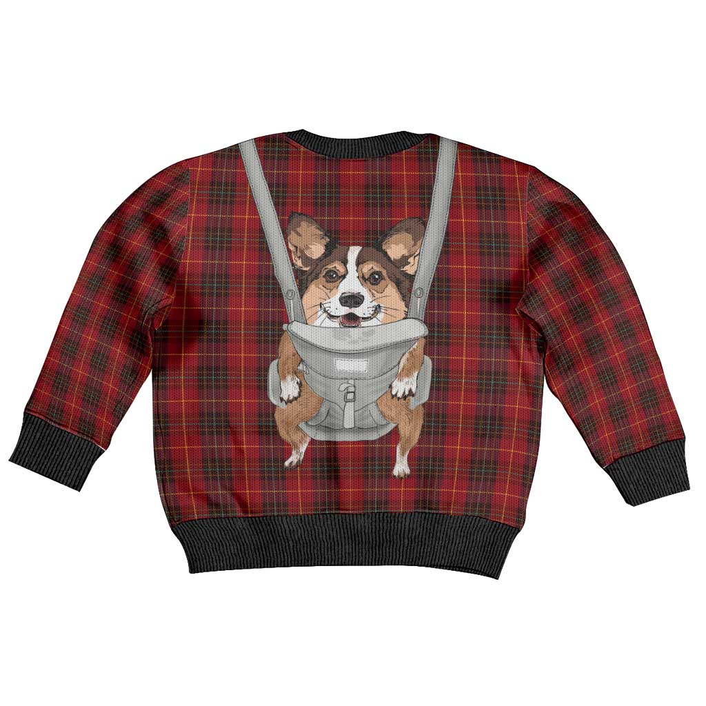 Front Carrier Dog Pembroke Welsh Corgi Christmas Kid Ugly Christmas Sweater Xmas Holiday Patterns - Wonder Print Shop