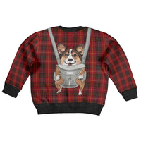 Front Carrier Dog Pembroke Welsh Corgi Christmas Kid Ugly Christmas Sweater Xmas Holiday Patterns - Wonder Print Shop