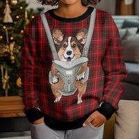 Front Carrier Dog Pembroke Welsh Corgi Christmas Kid Ugly Christmas Sweater Xmas Holiday Patterns - Wonder Print Shop
