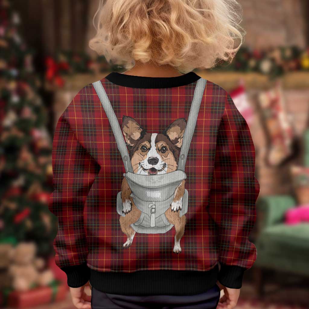 Front Carrier Dog Pembroke Welsh Corgi Christmas Kid Ugly Christmas Sweater Xmas Holiday Patterns - Wonder Print Shop