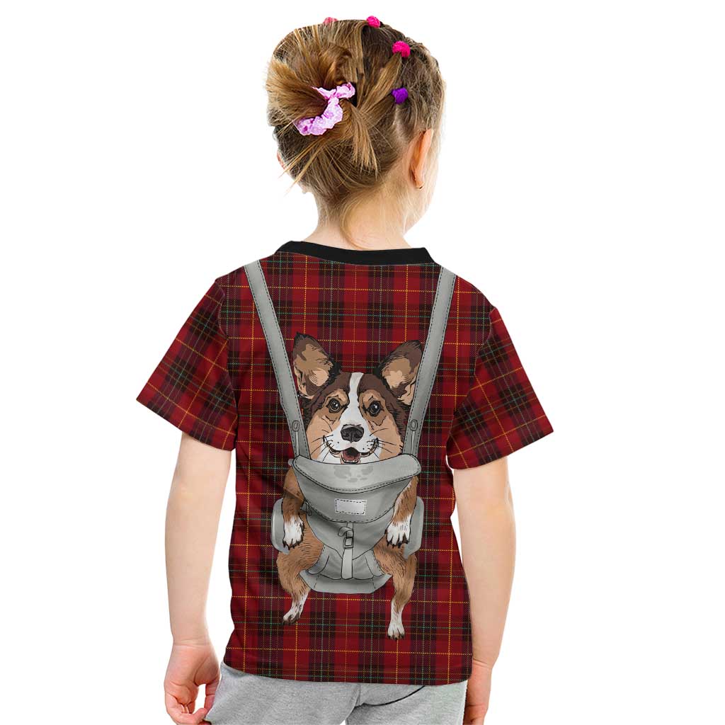 Front Carrier Dog Pembroke Welsh Corgi Christmas Kid T Shirt Xmas Holiday Patterns - Wonder Print Shop