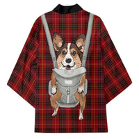 Front Carrier Dog Pembroke Welsh Corgi Christmas Kimono Xmas Holiday Patterns - Wonder Print Shop