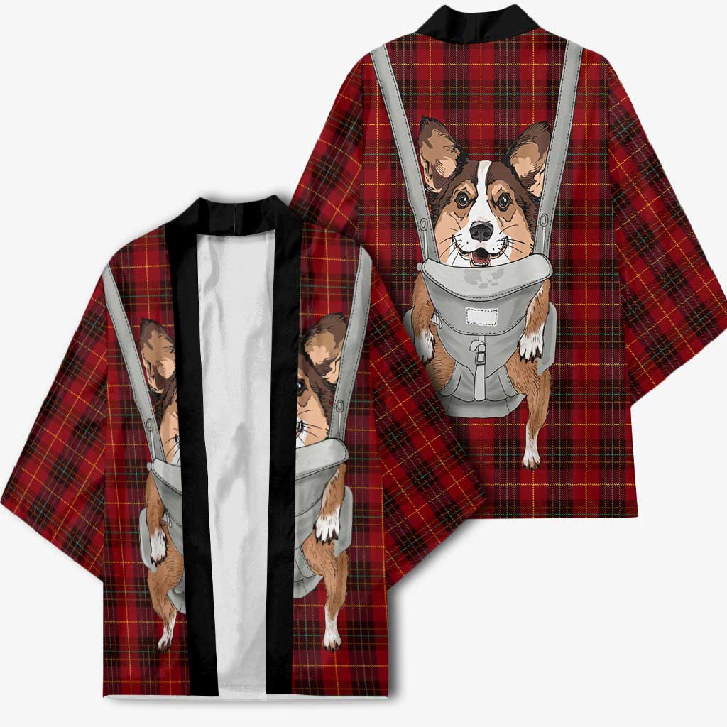 Front Carrier Dog Pembroke Welsh Corgi Christmas Kimono Xmas Holiday Patterns - Wonder Print Shop