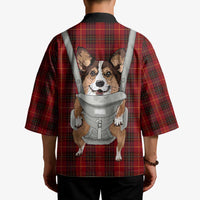 Front Carrier Dog Pembroke Welsh Corgi Christmas Kimono Xmas Holiday Patterns - Wonder Print Shop