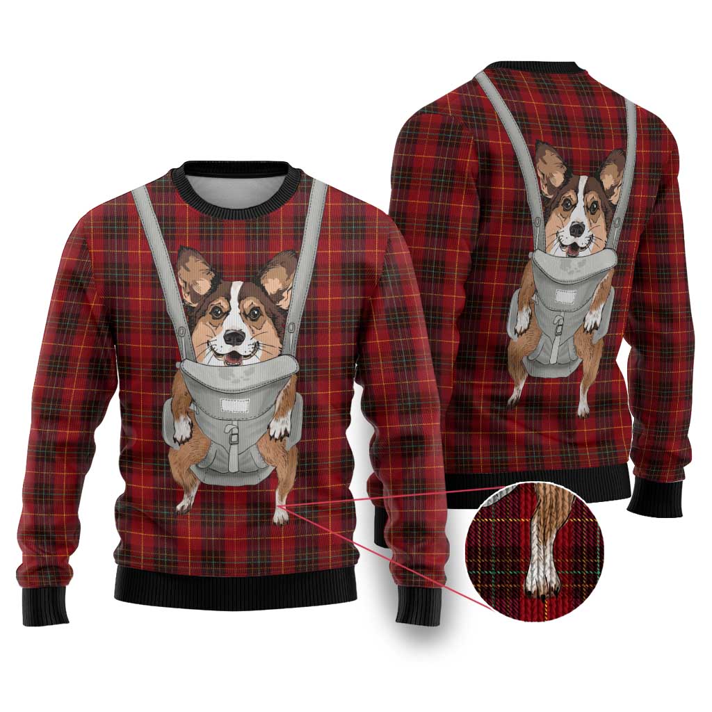 Front Carrier Dog Pembroke Welsh Corgi Christmas Ugly Christmas Sweater Xmas Holiday Patterns - Wonder Print Shop