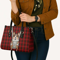 Front Carrier Dog Pembroke Welsh Corgi Christmas Leather Bag Xmas Holiday Patterns - Wonder Print Shop