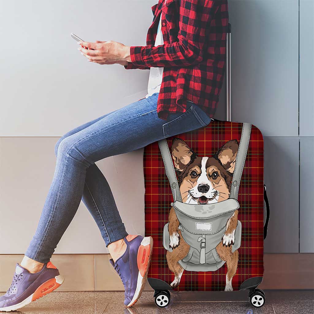 Front Carrier Dog Pembroke Welsh Corgi Christmas Luggage Cover Xmas Holiday Patterns - Wonder Print Shop