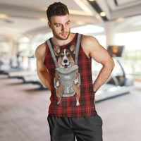 Front Carrier Dog Pembroke Welsh Corgi Christmas Men Tank Top Xmas Holiday Patterns - Wonder Print Shop