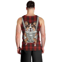 Front Carrier Dog Pembroke Welsh Corgi Christmas Men Tank Top Xmas Holiday Patterns - Wonder Print Shop