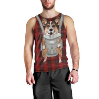 Front Carrier Dog Pembroke Welsh Corgi Christmas Men Tank Top Xmas Holiday Patterns - Wonder Print Shop