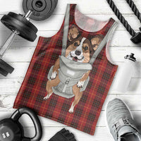 Front Carrier Dog Pembroke Welsh Corgi Christmas Men Tank Top Xmas Holiday Patterns - Wonder Print Shop