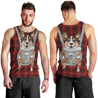 Front Carrier Dog Pembroke Welsh Corgi Christmas Men Tank Top Xmas Holiday Patterns - Wonder Print Shop