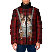 Front Carrier Dog Pembroke Welsh Corgi Christmas Padded Jacket Xmas Holiday Patterns - Wonder Print Shop