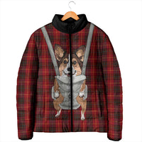 Front Carrier Dog Pembroke Welsh Corgi Christmas Padded Jacket Xmas Holiday Patterns - Wonder Print Shop