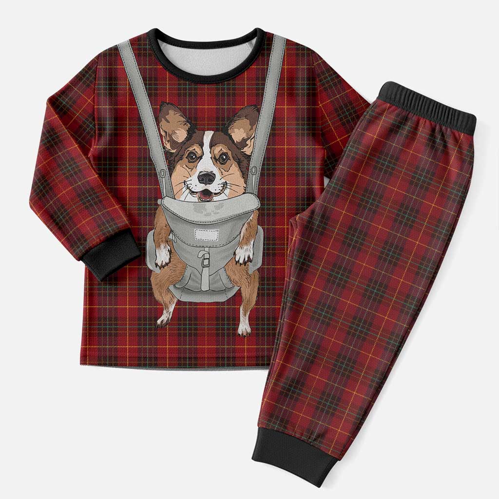 Front Carrier Dog Pembroke Welsh Corgi Christmas Pajama Set Xmas Holiday Patterns - Wonder Print Shop