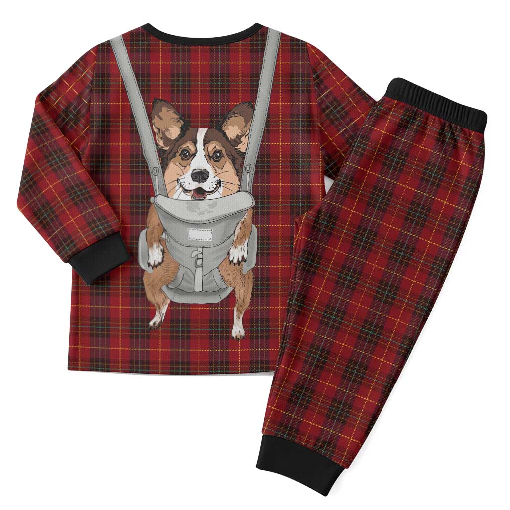 Front Carrier Dog Pembroke Welsh Corgi Christmas Pajama Set Xmas Holiday Patterns - Wonder Print Shop
