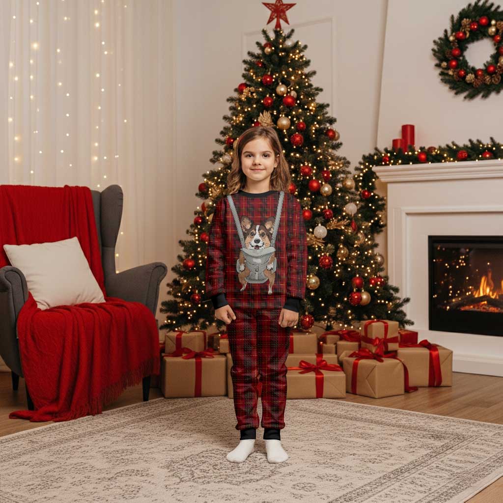 Front Carrier Dog Pembroke Welsh Corgi Christmas Pajama Set Xmas Holiday Patterns - Wonder Print Shop