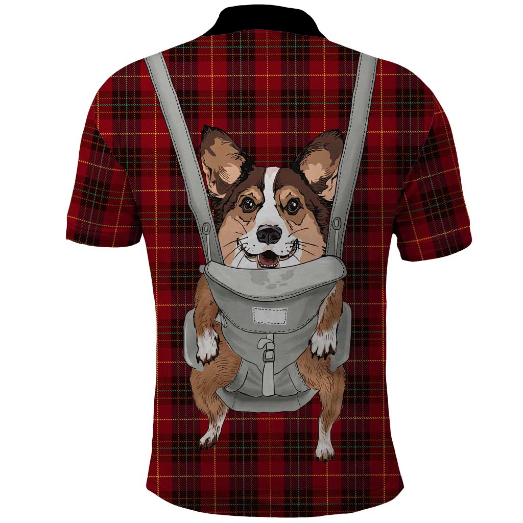 Front Carrier Dog Pembroke Welsh Corgi Christmas Polo Shirt Xmas Holiday Patterns - Wonder Print Shop