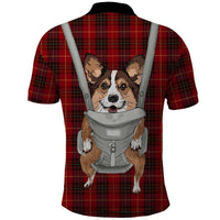 Front Carrier Dog Pembroke Welsh Corgi Christmas Polo Shirt Xmas Holiday Patterns - Wonder Print Shop