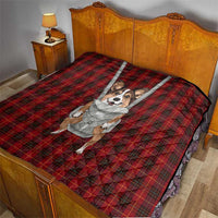 Front Carrier Dog Pembroke Welsh Corgi Christmas Quilt Xmas Holiday Patterns - Wonder Print Shop