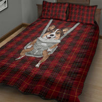 Front Carrier Dog Pembroke Welsh Corgi Christmas Quilt Bed Set Xmas Holiday Patterns - Wonder Print Shop