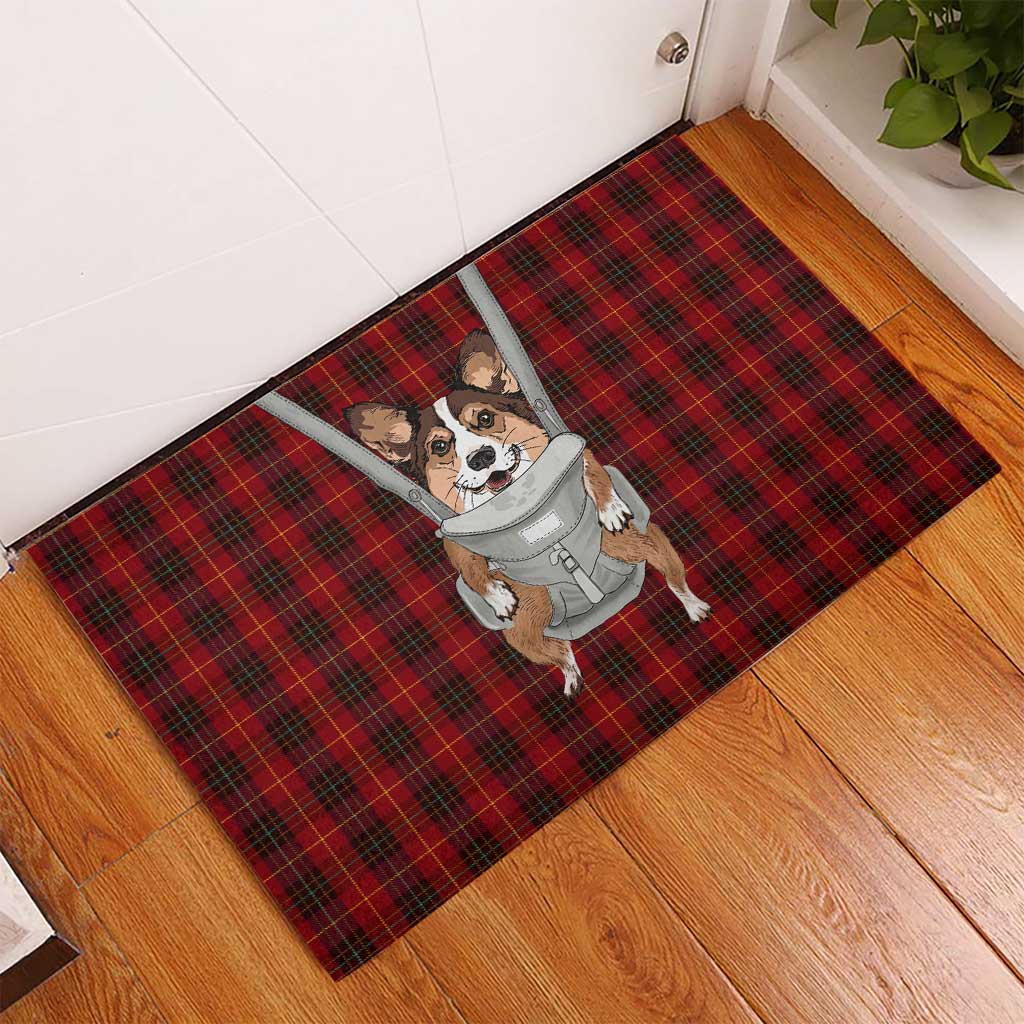 Front Carrier Dog Pembroke Welsh Corgi Christmas Rubber Doormat Xmas Holiday Patterns - Wonder Print Shop