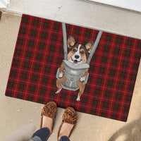 Front Carrier Dog Pembroke Welsh Corgi Christmas Rubber Doormat Xmas Holiday Patterns - Wonder Print Shop