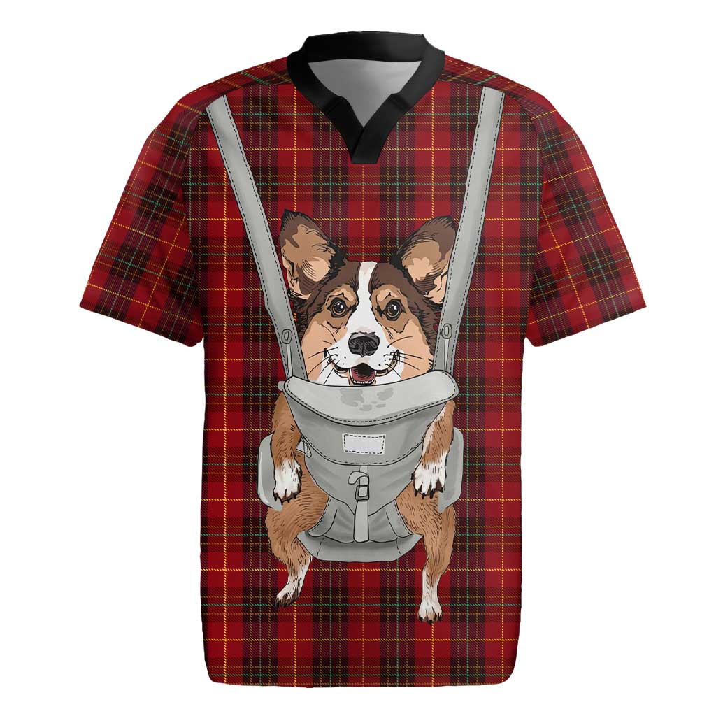 Front Carrier Dog Pembroke Welsh Corgi Christmas Rugby Jersey Xmas Holiday Patterns - Wonder Print Shop
