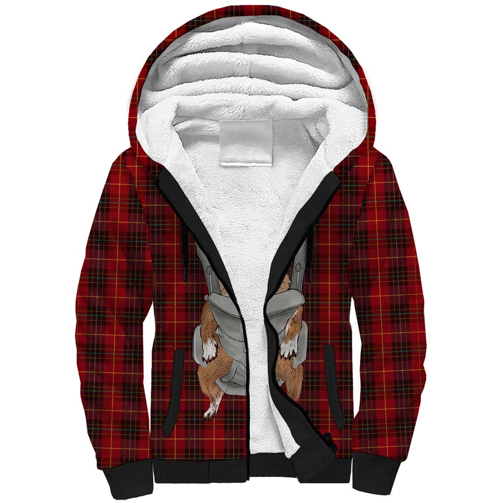 Front Carrier Dog Pembroke Welsh Corgi Christmas Sherpa Hoodie Xmas Holiday Patterns - Wonder Print Shop