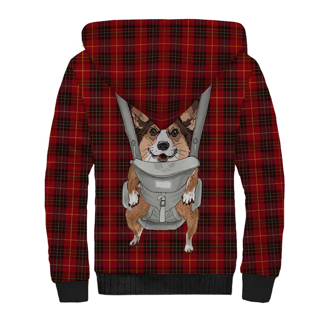 Front Carrier Dog Pembroke Welsh Corgi Christmas Sherpa Hoodie Xmas Holiday Patterns - Wonder Print Shop