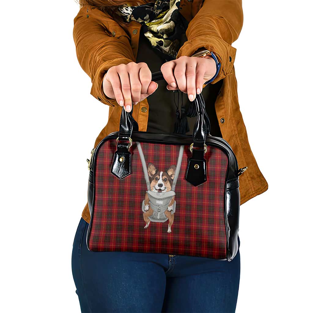 Front Carrier Dog Pembroke Welsh Corgi Christmas Shoulder Handbag Xmas Holiday Patterns - Wonder Print Shop